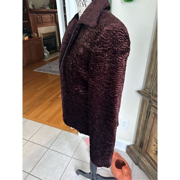 Giancarlo Ferrari Women's Chocolate Sculpted Velvet Jacket - Picture 2 of 9